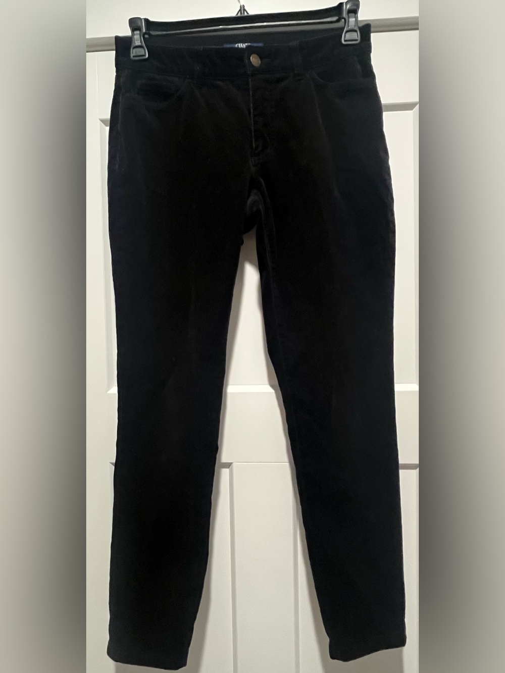 Chaps Black Fine Wale Corduroy Straight Leg Women's Jeans Size 6
